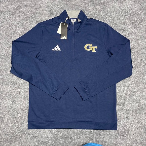 adidas Other - Georgia Tech Yellow Jackets Pullover Mens Medium Navy Blue Adidas 1/4 Zip NCAA